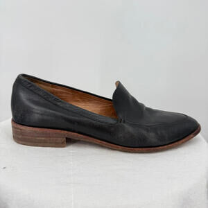 Women's Madewell Frances Leather Loafers Black Shoes 8.5